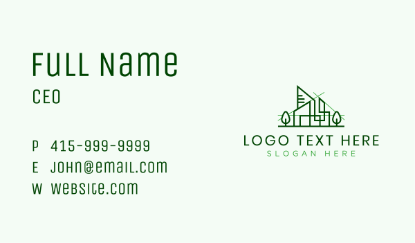 House Architecture Building Business Card Design Image Preview