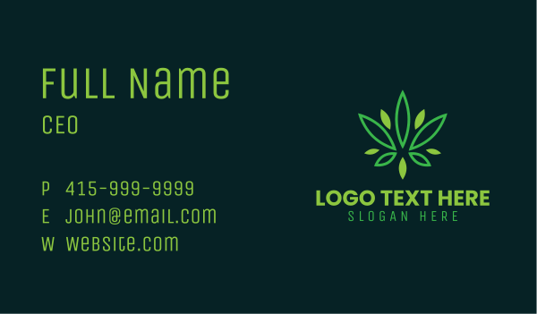 Cannabis Plant Oil Business Card Design Image Preview