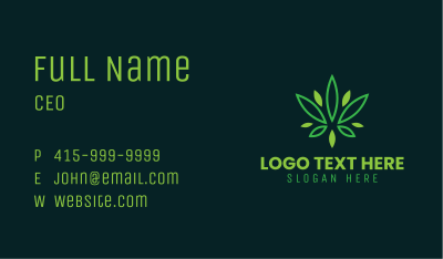 Cannabis Plant Oil Business Card