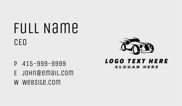 Vintage Fast Car Business Card Design Image Preview