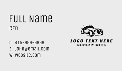 Vintage Fast Car Business Card Image Preview