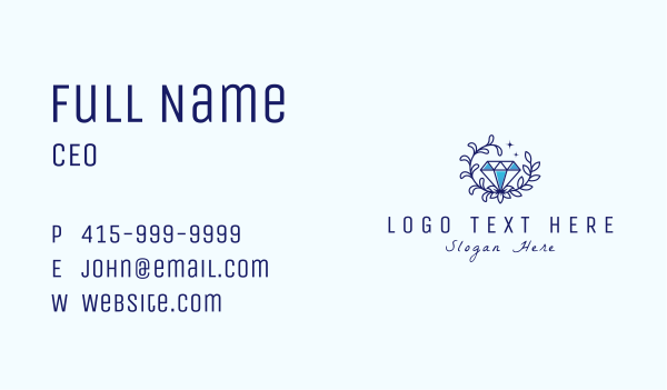 Luxury Diamond Gem Business Card Design Image Preview