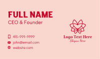Red Heart Flower  Business Card Design