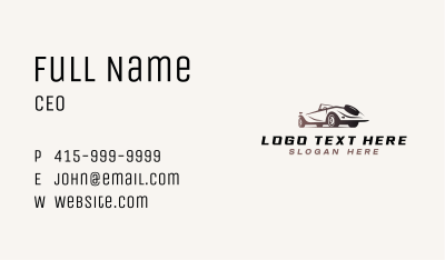 Auto Detailing Vehicle Business Card Image Preview