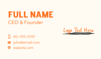Cursive Handwritten Wordmark Business Card Design