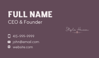 Beauty Signature Wordmark Business Card Image Preview