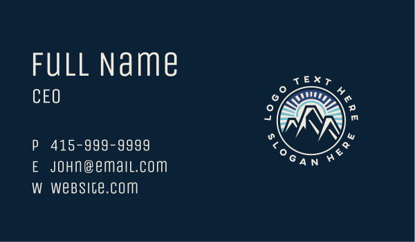 Mountain Hiking Trekking Business Card Design Image Preview