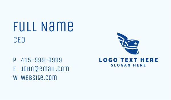 Aviation Pilot Cap Business Card Design Image Preview