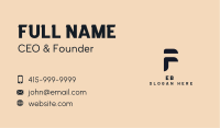 Modern Software Letter F Business Card Image Preview