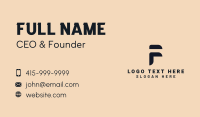 Modern Software Letter F Business Card Image Preview