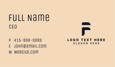 Modern Software Letter F Business Card Image Preview