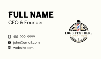 Barber Pole Haircut Business Card Preview