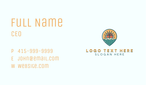 Adventure Location Pin Business Card Design Image Preview