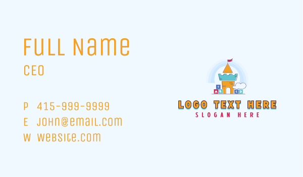 Childcare Kindergarten Daycare Business Card Design Image Preview