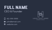 Geometric Construction Letter H Business Card Preview