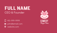 Cute Pink Cow Business Card Image Preview