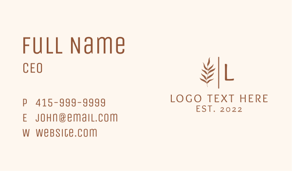 Beauty Wellness Letter Business Card Design Image Preview