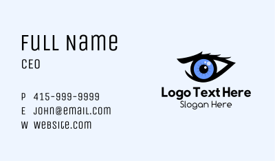 Angry Eye Lens Business Card Image Preview