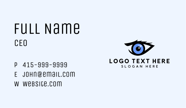 Angry Eye Lens Business Card Design Image Preview