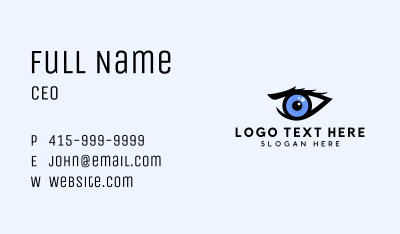 Angry Eye Lens Business Card Image Preview