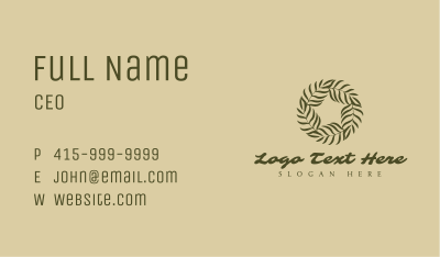 Green Leaf Fern Business Card Image Preview