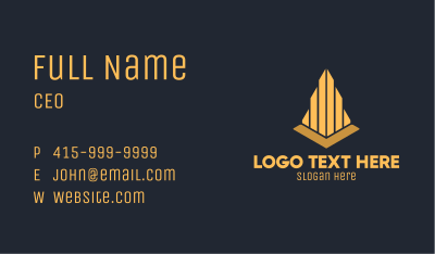 Golden Elegant Architecture Firm Business Card Image Preview