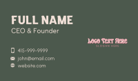 Beauty Fun Wordmark Business Card Preview