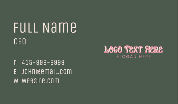 Beauty Fun Wordmark Business Card Design Image Preview