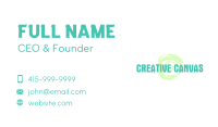 Round Paint Wordmark Business Card Design