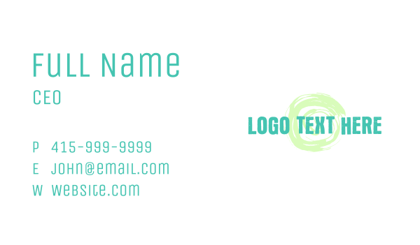 Round Paint Wordmark Business Card Design Image Preview