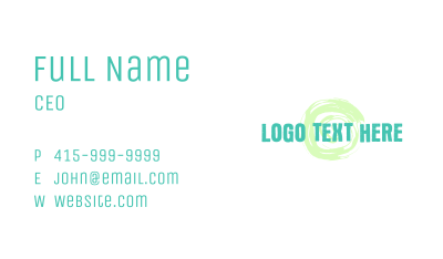 Round Paint Wordmark Business Card Image Preview