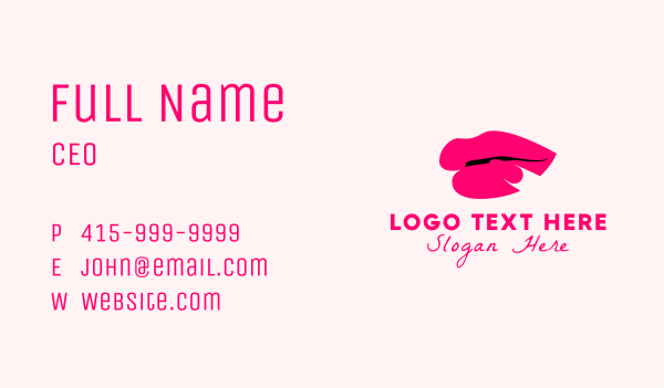 Sexy Lips Nail Polish Business Card Design Image Preview