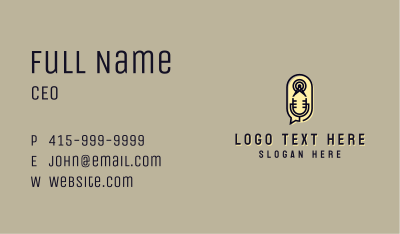 Radio Signal Podcast Station Business Card Image Preview