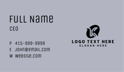 Digital Media Letter K Business Card Image Preview