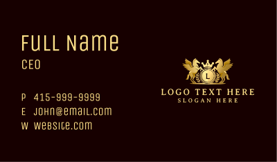 Pegasus Horse Shield Business Card Image Preview