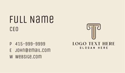 Classy Letter T Business Card Image Preview