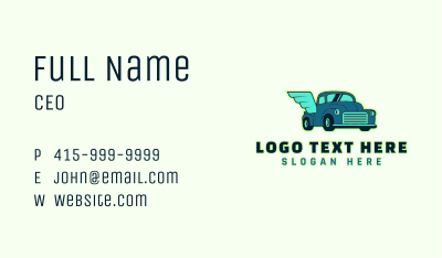 Pickup Truck Wings Business Card Image Preview