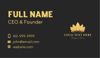 Gold Opulent Crown Business Card Design