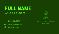 Neon Green Chicken Burger  Business Card Image Preview