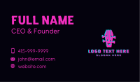 Neon Guitar Music Business Card Image Preview