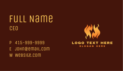 Grill Fire Flame Business Card Image Preview