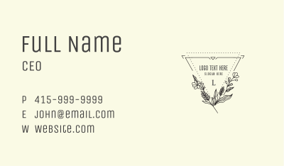 Triangle Flower Garden Business Card Image Preview