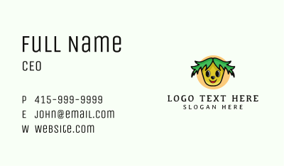 Vegetable Kid Business Card Image Preview