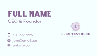 Massage Spa Watercolor Lettermark Business Card Preview