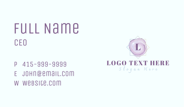 Massage Spa Watercolor Lettermark Business Card Design Image Preview