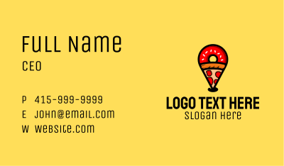 Fast Food Location Business Card