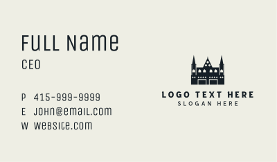 Castle Landmark Cathedral Business Card Image Preview