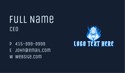 Blue Devil Video Game Business Card Image Preview