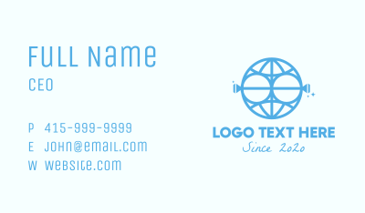 Blue Global Jewelry Business Card Image Preview