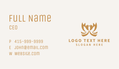 Gold Dove Couple Business Card Image Preview